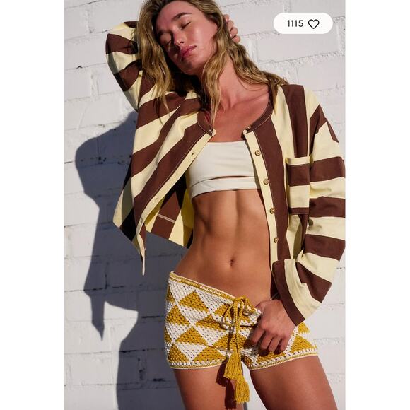 Free People Rapids Top Button down Small - Picture 1 of 4